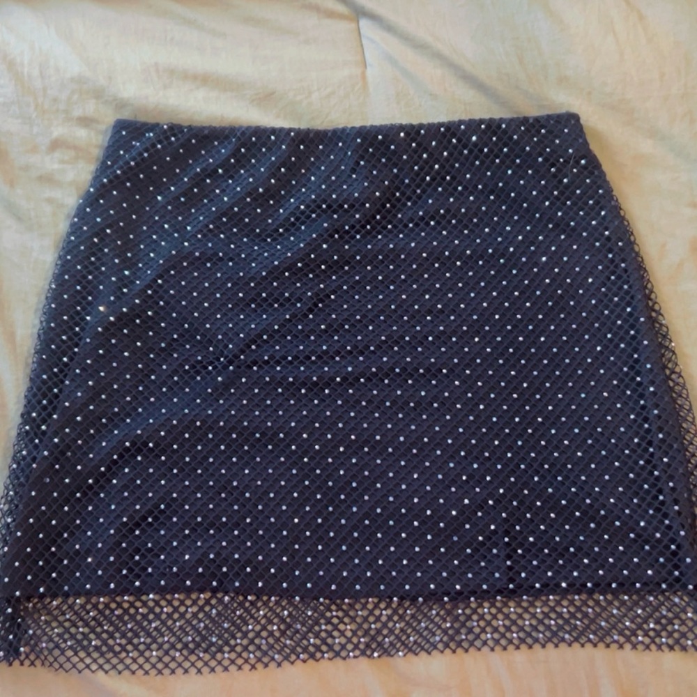 "Sincerely Jules" rhinestone mini skirt